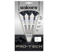 Unicorn Steel Tip Darts Set | Pro-Tech Style 5 | 90% Natural Tungsten Barrels with Golden Accents & Volute Points | 27 g