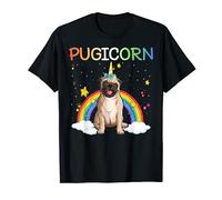 Unicorn Pug Space Galaxy Rainbow Pugicorn T-Shirt