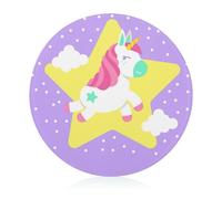 Unicorn Purple Glass Cutting Board Scratch Resistant Round Chopping Board for Kitchen 20 cm