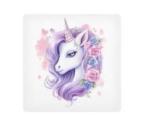 Unicorn Purple Hair Camera Wrap Cloth, Squares Magic Self-Adhesive Cloth for Lens Camera Anti-Scratch Lens Protector Makeup Wrap Cloth Bag 13.8" x 13.8"