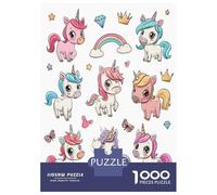 Unicorn Rainbow 1000 Piece Jigsaw Puzzle Paper for Adults Night View Puzzle Game for Family Focus Relax 52x38cm/1000pcs