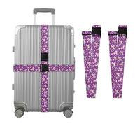 Unicorn Rainbow Clouds Pattern Luggage Straps 2 Pack Luggage Straps for Suitcases Travel Straps Belt Accessories Luggage Connector Adjustable Heavy Duty Belt