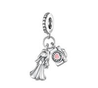 Unicorn Rainbow Father Son I Love You Heart Mother Daughter Angel Lucky Camera Charm Bead Pendant 925 Sterling Silver Compatible With Pandora Charm Moments Bracelet (Wedding Prom Photo Dress)