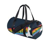 Unicorn Rainbow Follow Your Dream Gym Duffel Bag Canvas Travel Weekender Luggage Handbag for Men Women Sports and Overnight