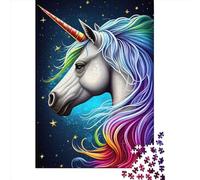 Unicorn Rainbow Jigsaw Puzzle Adult 1000 Pieces Classic Puzzle Paper Jigsaw Puzzle Wall Art Unique Toys 1000pcs (38x26cm)