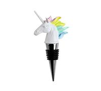 Unicorn Rainbow Mane 5 Inch Resin Metal Wine Bottle Stopper