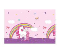 Unicorn Rainbow Plastic Tablecover 120cm x 180cm