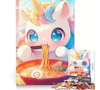 Unicorn Ramen Fairytale Jigsaw Puzzles for Adults1000 Pieces Mental Exercise Tranquil Escape Snug Lock Nice Gift (50x75cm)