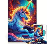 Unicorn Reading Book Magical Forest Jigsaw for Teenagers1000 Pieces Mind Boost Game Firm Fit Secure Assembly Bonding Activity for Loved Ones (50x75cm)