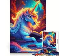 Unicorn Reading Book Magical Forest Jigsaw Puzzles 1000 Pieces for Teenagers Smart Training Calm Leisure Flawless Cut Lovely Gift (38x26cm)