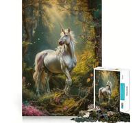 Unicorn Renaissance Art Jigsaw 1000 Piece Mind Skill Play Stable Fit No Shifting Parts Enjoyable Pastime for Long Weekends (50x75cm)