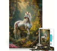 Unicorn Renaissance Art Jigsaw Puzzles 1000 Mental Focus Game No Gap Tight Fitting Design Interactive Brain Challenge for Home (38x26cm)