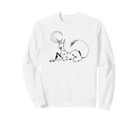 Unicorn Resting under Celestial Crescent Moon Sweatshirt