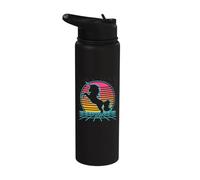 Unicorn Retro Vintage 70s 80s Style Funny Magical Stainless Steel Insulated Water Bottle