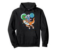 Unicorn Riding Dinosaur Space Adventure Fantasy Explorer Pullover Hoodie