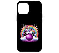 Unicorn Riding Purple Disco Ball Magic Rainbow Colorful Case for iPhone 12/12 Pro