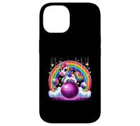 Unicorn Riding Purple Disco Ball Magic Rainbow Colorful Case for iPhone 14