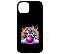 Unicorn Riding Purple Disco Ball Magic Rainbow Colorful Case for iPhone 15 Plus