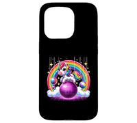 Unicorn Riding Purple Disco Ball Magic Rainbow Colorful Case for iPhone 15 Pro