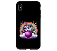 Unicorn Riding Purple Disco Ball Magic Rainbow Colorful Case for iPhone XS Max