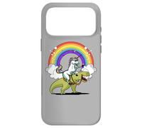 Unicorn Riding T-Rex Dinosaur Magical Rainbow Fantasy Case for iPhone 17 Pro Max