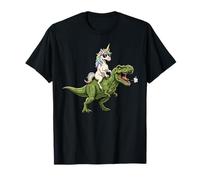 Unicorn Riding T-Rex Prehistoric Fantasy Rainbow Trex Saurus T-Shirt