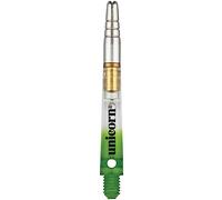Unicorn Rotating Dart Shafts | Gripper 360 Two-Tone | Durable Polycarbonate with Alloy Flight Holder | Green | Medium 44.9 mm | 3 Stems