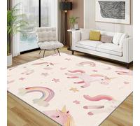Unicorn Rug - Rainbow Star Fantasy Pink Small Rugs for Bedroom 50x80, Cute Dreamy Kids Girls Floor Mat Soft Washable Non Slip Indoor Mats, Unicorn Home Decor
