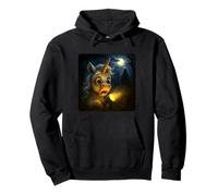 Unicorn Scary Horror Night Flashlight Halloween Ghost Pullover Hoodie