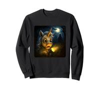 Unicorn Scary Horror Night Flashlight Halloween Ghost Sweatshirt