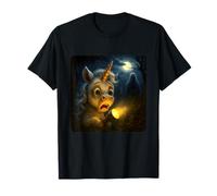 Unicorn Scary Horror Night Flashlight Halloween Ghost T-Shirt