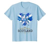 Unicorn Scottish Flag for Kids & Scottish Expats Flag Heart T-Shirt