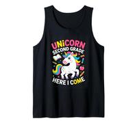 Unicorn Second Grade Here I Come Back to School Tank Top
