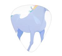 Unicorn Silhouette Printed pick set - 12 pieces, thin, medium and thick guitar picks, suitable for guitar, bass, electric guitar and ukulele