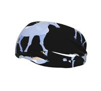 Unicorn Silhouette Yoga Sports Fitness Headband, Unisex Running Basketball Elastic Headband, Sports Sweat-Absorbing Band,