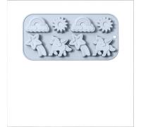 Unicorn Silicone Mold 8 Cavity 3D Flying Unicorn Themed Baking Tools Fondant Cake Chocolate Mould