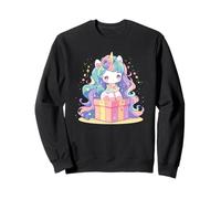 Unicorn Sitting On A Giant Present - Unicorn Christmas Sweatshirt