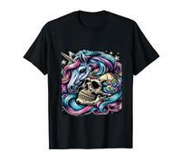 Unicorn Skull Cosmic Horror Nightmare Skeleton Skulls Dead T-Shirt