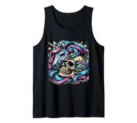 Unicorn Skull Cosmic Horror Nightmare Skeleton Skulls Dead Tank Top