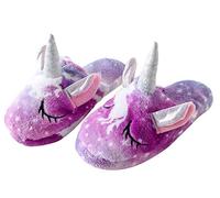 Unicorn Slippers Cute Warm Non-Slip Unicorn Gifts for Girls Boys, Stars, 2-3 Big Kid