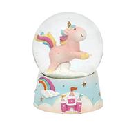 Dekohelden24 Snow globe with pink unicorn, dimensions of ball: approx. 9 x diameter 6.5 cm, pink