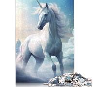 Unicorn Snow Puzzles 500 Piece Puzzles for Teenagers Gifts Jigsaw Puzzles for Adults Educational Game Challenge Toy 500pcs (52x38cm)