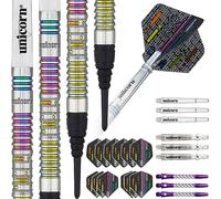 UNICORN Soft Tip Darts Set | Chris 'Hollywood' Dobey Code Players DNA | 90% Natural Tungsten Barrels with Multicolour Titanium Accents | Presentation Packaging | 20 g