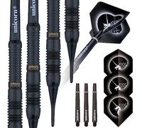 Unicorn Soft Tip Darts Set | Core Black Brass Barrels| Style 2 | 18 g