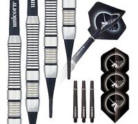 Unicorn Soft Tip Darts Set | Core Plus Satinlux Brass Barrels | 16 g