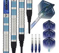 Unicorn Soft Tip Darts Set | Core XL T95 Series Style 2 | 95% Tungsten Barrels with Blue Accents | 18 g