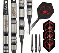 Unicorn Unisex Core Soft Tip Tungsten Dart, Natural/Black, 19 G EU