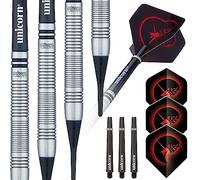 Unicorn Darts Soft Tip Darts Set Core – Style 2 – Tungsten Barrels – Silver – 18 g