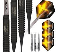 Unicorn Soft Tip Darts Set | Gary 'The Flying Scotsman' Anderson | Brass Barrels with Matt Black Coating | 19 g