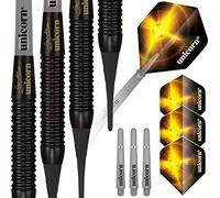 Unicorn Soft Tip Darts Set | Gary 'The Flying Scotsman' Anderson | Brass Barrels with Matt Black Coating | 16 g